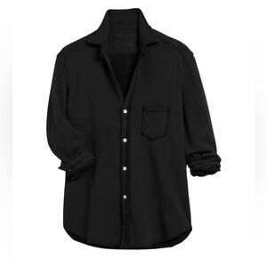 Frank & Eileen NWD Eileen Sweatshirt Button Up Triple Fleece Black Size M